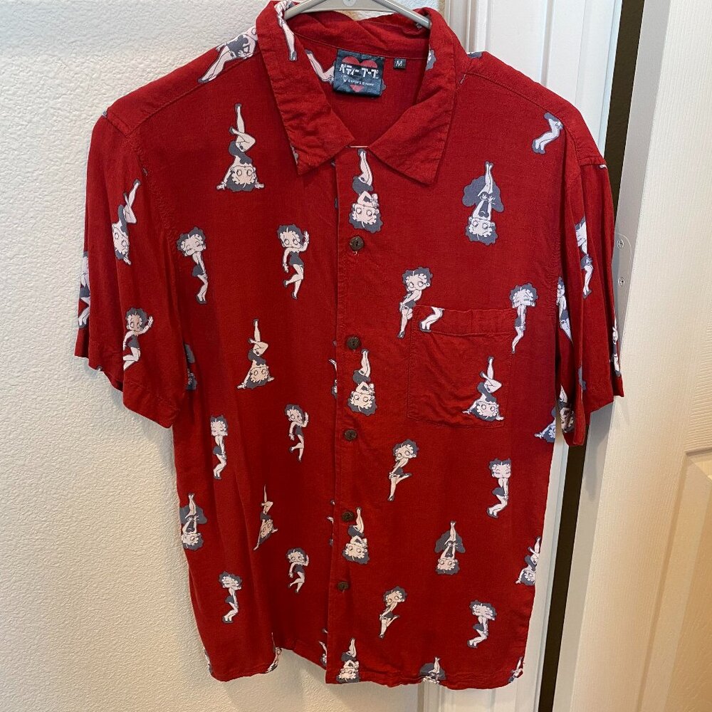 Betty Boop Buttoned Down Graphic Shirt